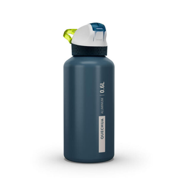 Çocuk Pipetli Alüminyum Matara - 0,6 L - Pratik Kapak - Mavi - 500