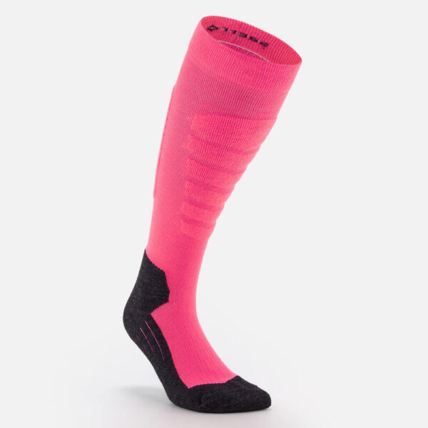Yetişkin Kayak/Snowboard Çorabı - Siyah/Neon Pembe - Siyah - 100