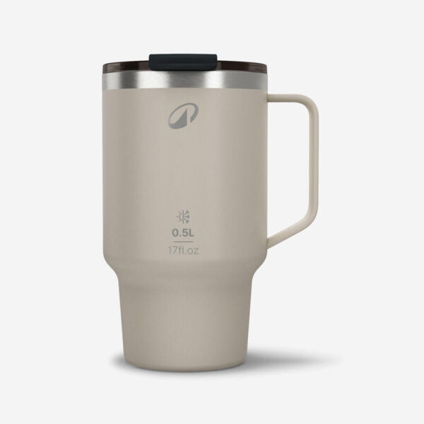 Paslanmaz Çelik Termos Bardak - Bej - 0,5 L