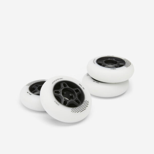 Yetişkin Paten Tekerleği - 80 mm - 80A - Beyaz - Fit Fitness
