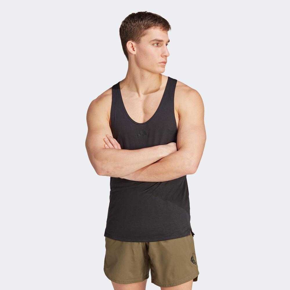 تاپ ورزشی مشکی مردانه آدیداس Workout Stringer