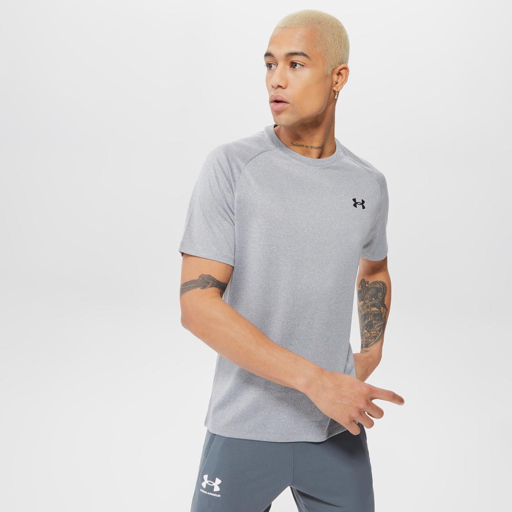 تی شرت تمرینی خاکستری مردانه Under Armour Tech...