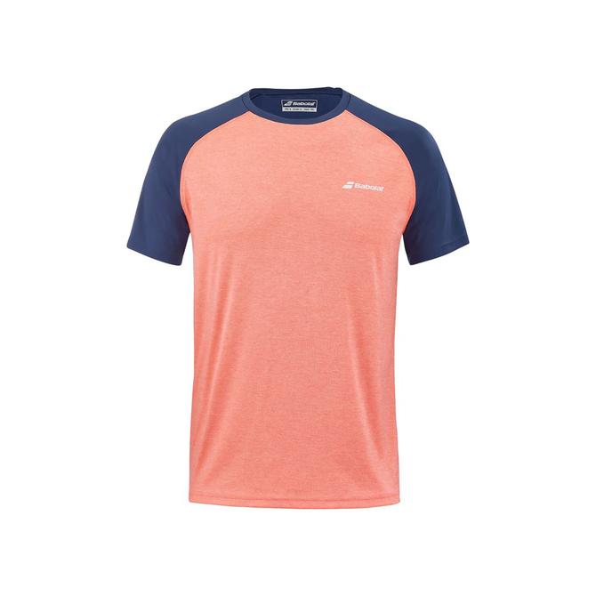 تی شرت صورتی مردانه Babolat Play گردن کرو...