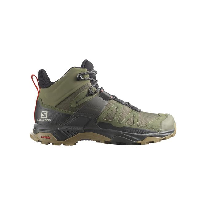 کفش فضای باز سبز مردانه سالومون X Ultra 4 Mid Gtx – خاکی